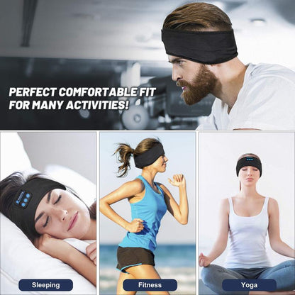 Sleep Headphones Wireless Music Headband (Upgrade),Unisex Sleep Music Eye Mask,Sleeping Headphones for Side Sleepers,Wireless Sports Headband with HD Stereo Speakers for Jogging, Sports,Travel