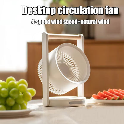 New Portable Portable Portable Fan Bedroom Lighting Large Wind Power Fan USB Home Desktop Small Table Fan Electric Fan